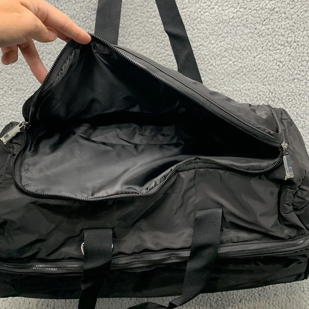 Paco Rabanne Duffle Bag Women’s Black Travel Weekender Tote Logo Shoulder Strap‎
